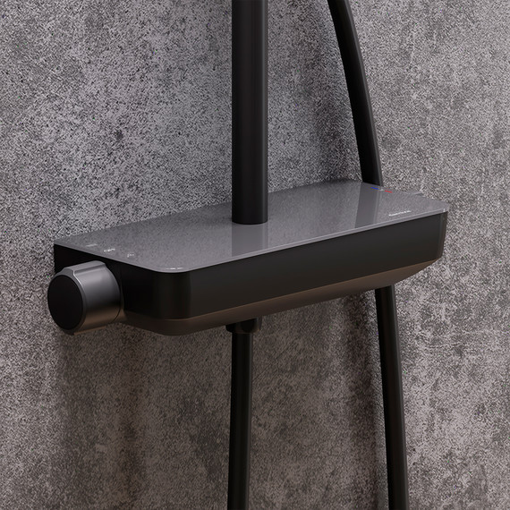 Душевая система c термостатом Damixa Scandinavian Pure 936780300, чёрный - фото 5