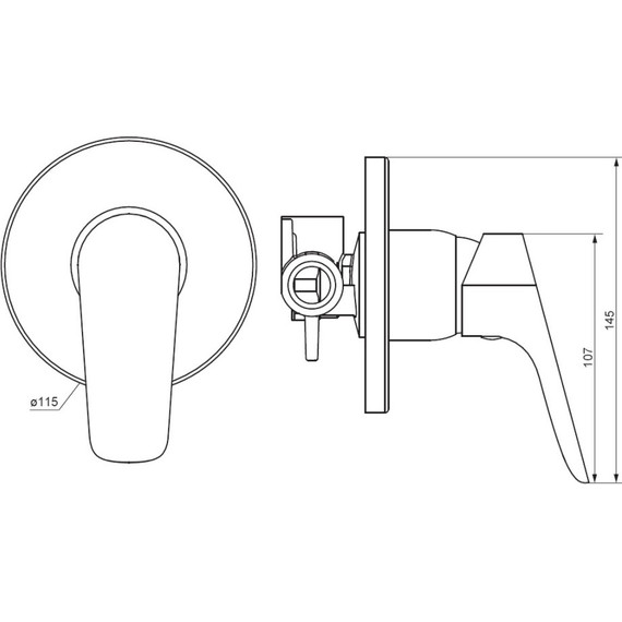 Смеситель для душа Damixa Jupiter 777500001 со скрытой частью, Цвет производителя: хром - фото 9
