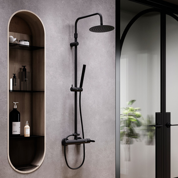 Душевая система для душа Damixa Scandinavian Pure 936710000, чёрный - фото 7