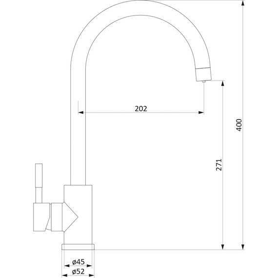Смеситель для кухни Damixa Merkur 400721400 для питьевой воды, никель - фото 5