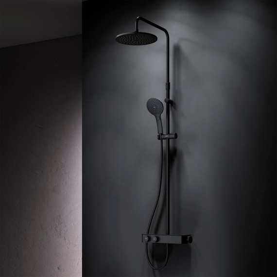 Душевая система AM.PM Inspire V2.0 F0750A422 с термостатом, чёрный, Цвет производителя: чёрный - фото 2