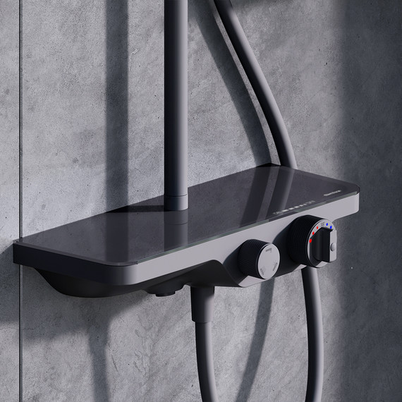 Душевая система c термостатом  Damixa Apollo 947760300, чёрный - фото 5