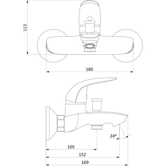 Смеситель для ванны Damixa Eclipse 311000001 - фото 5