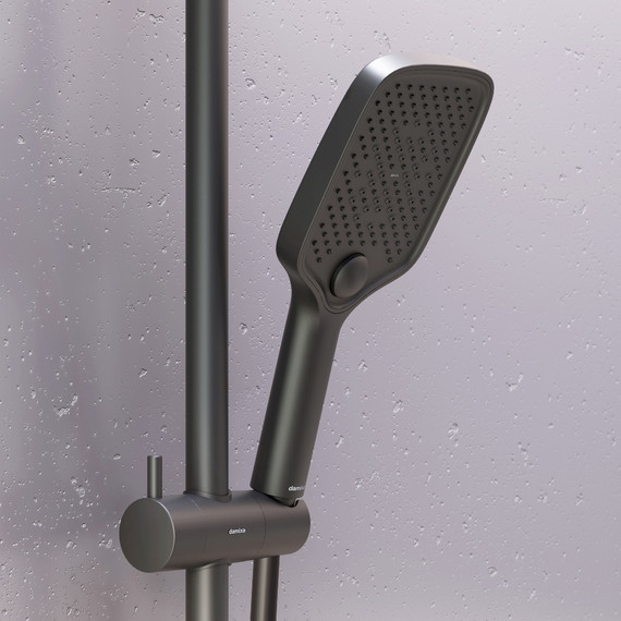 Душевая система c термостатом Damixa Gala 953770300 и гигиеническим душем, чёрный - фото 6