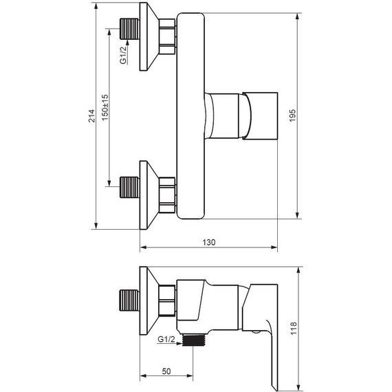 Смеситель для душа Damixa Apollo 472000001, Цвет производителя: хром - фото 6