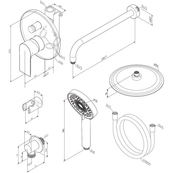 Душевая система для душа Damixa Apollo 947520000 - фото 10