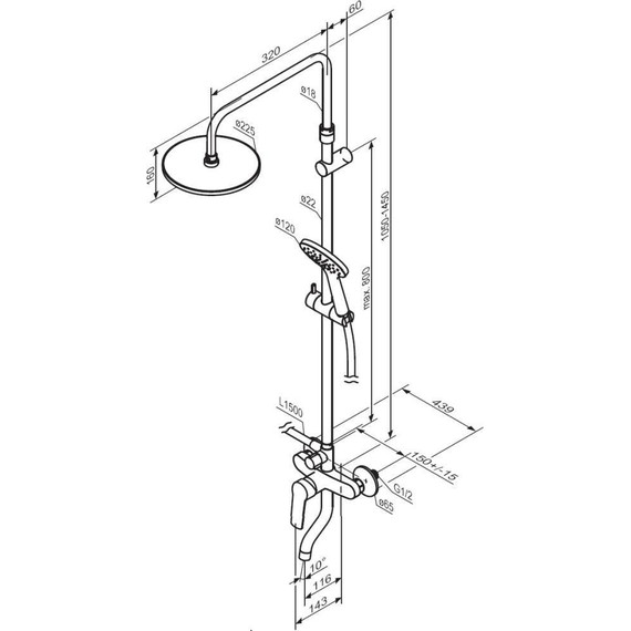 Душевая система для душа Damixa Jupiter 977740000 - фото 8