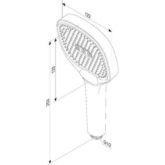 Лейка для душа Damixa Merkur 940020300, чёрный - фото 4