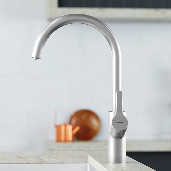 Смеситель для кухни Damixa Eclipse 310721400 для питьевой воды, никель, Цвет производителя: никель - фото 4