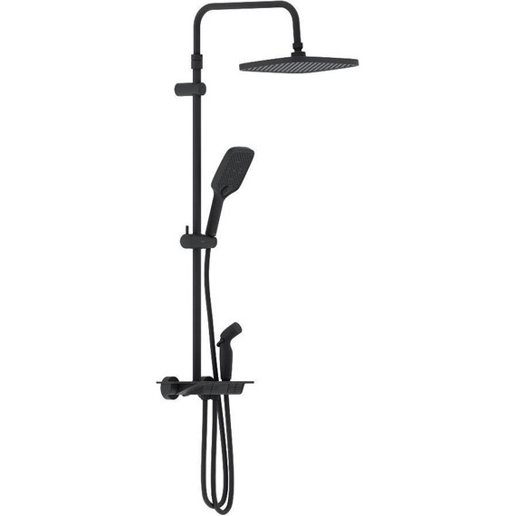 Душевая система c термостатом Damixa Gala 953770300 и гигиеническим душем, чёрный - фото 2
