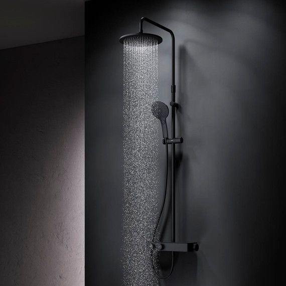 Душевая система AM.PM Inspire V2.0 F0750A422 с термостатом, чёрный, Цвет производителя: чёрный - фото 3