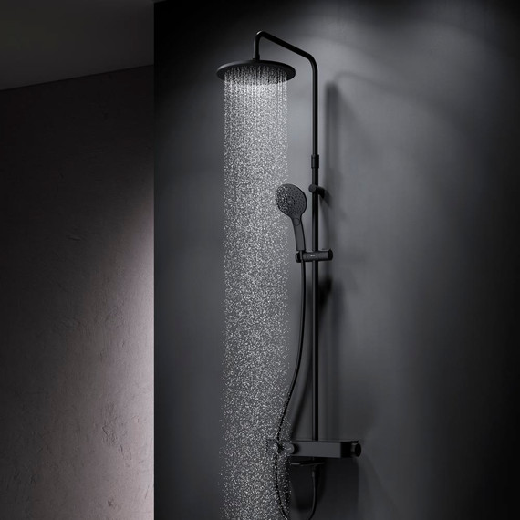 Душевая система AM.PM Inspire V2.0 F0750A522 с термостатом, чёрный, Цвет производителя: чёрный - фото 3