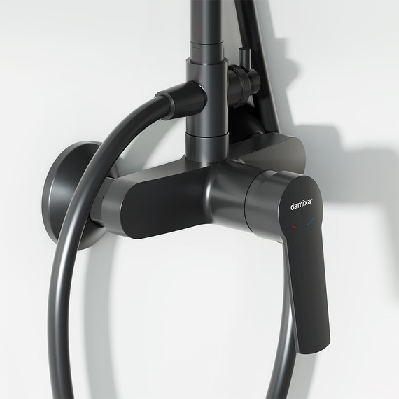 Душевая система для душа  Damixa Jupiter 977710300, чёрный - фото 5