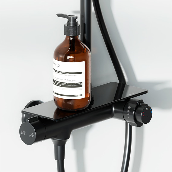 Душевая система c термостатом Damixa Jupiter 977750300, чёрный - фото 5