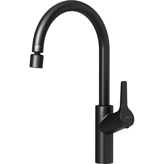 Смеситель для кухни Damixa Eclipse 310722300 с двухрежимным регулируемым аэратором, чёрный, Цвет производителя: чёрный - фото 