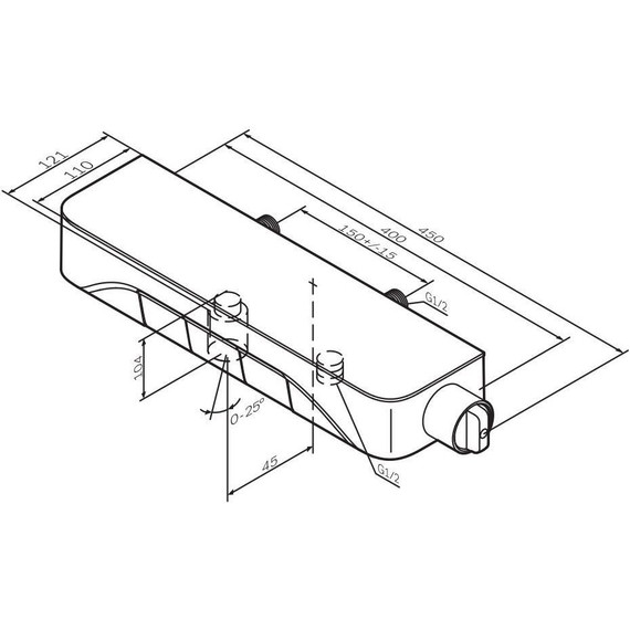 Смесительдля ванны AM.PM Func F8F10500, хром, Цвет производителя: хром - фото 9