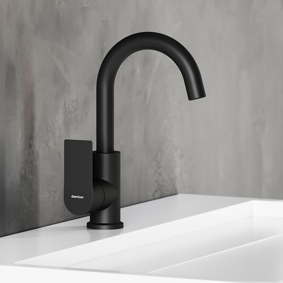 Cмеситель для раковины Damixa Apollo 470220300, чёрный, Цвет производителя: чёрный - фото 3
