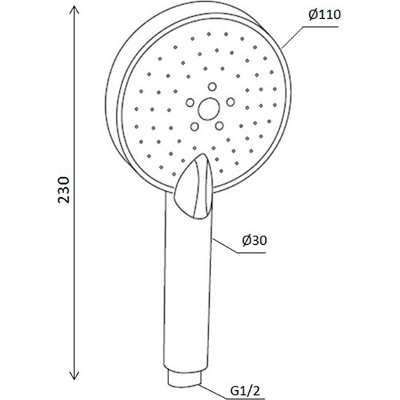 Душевая лейка RedBlu by Damixa Origin One 918100200 - фото 2