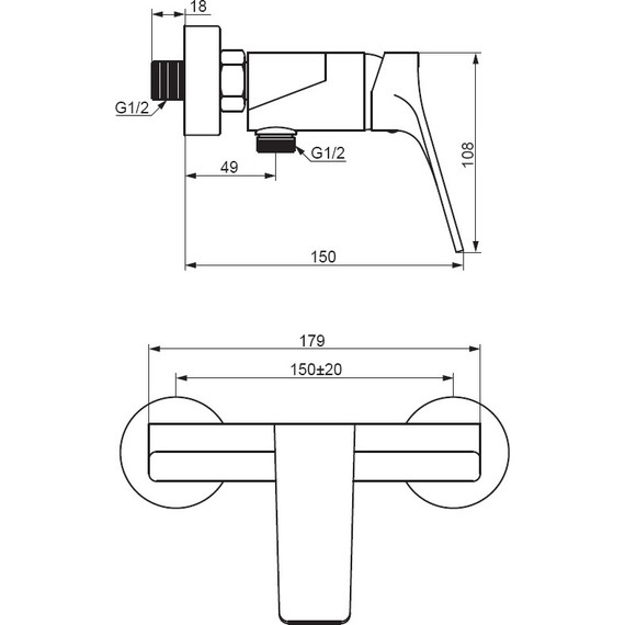 Смеситель для душа Damixa Merkur 402000300, чёрный, Цвет производителя: чёрный - фото 5