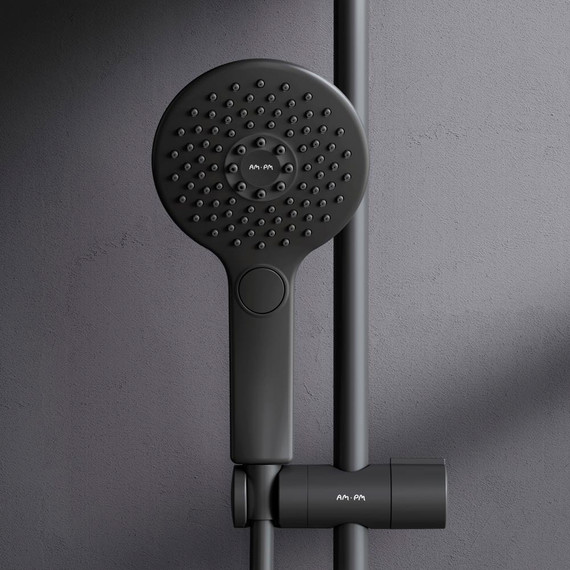 Душевая система AM.PM Inspire V2.0 F0750A422 с термостатом, чёрный, Цвет производителя: чёрный - фото 7