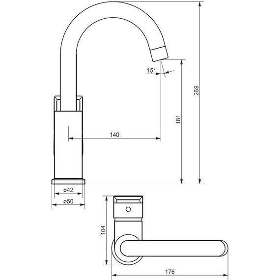 Cмеситель для раковины Damixa Apollo 470220300, чёрный, Цвет производителя: чёрный - фото 5