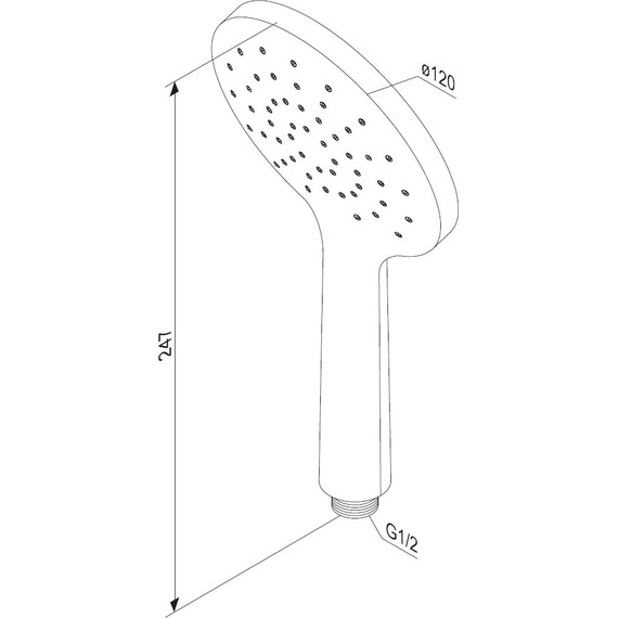 Лейка для душа Damixa Jupiter 977020300, чёрный - фото 4