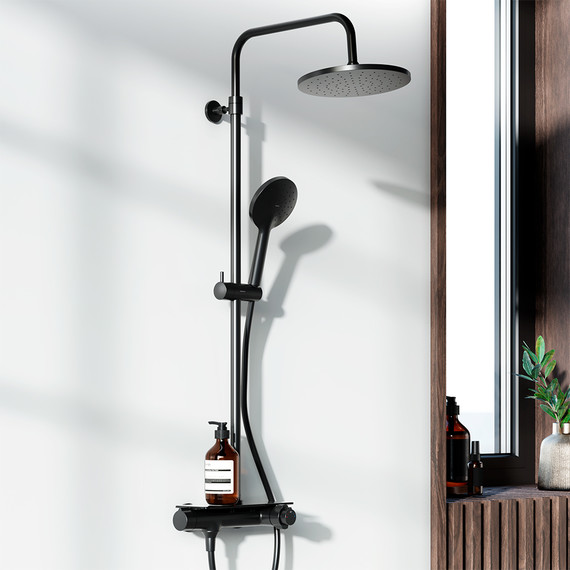 Душевая система c термостатом Damixa Jupiter 977750300, чёрный - фото 7