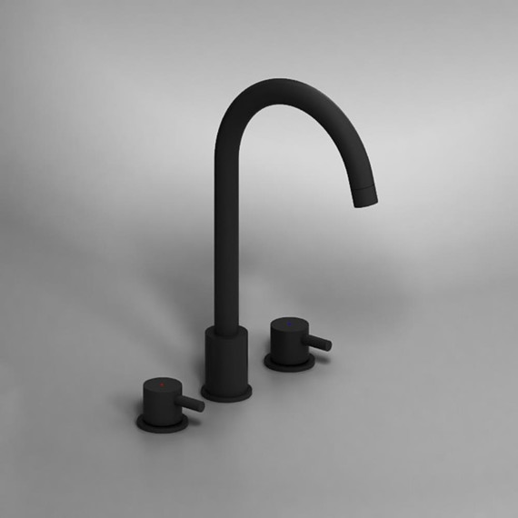 Смеситель для раковины встраиваемый Damixa Scandinavian Pure 360200300, чёрный, Цвет производителя: чёрный - фото 3