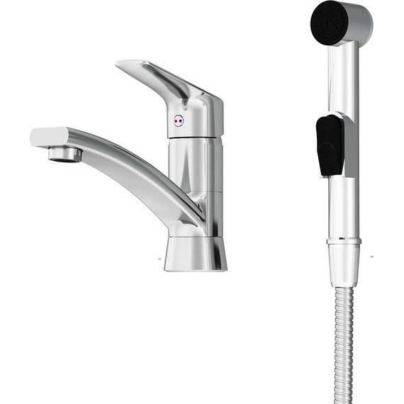 Смеситель для раковины Damixa Jupiter 770230001 с гигиеническим душем - фото 5