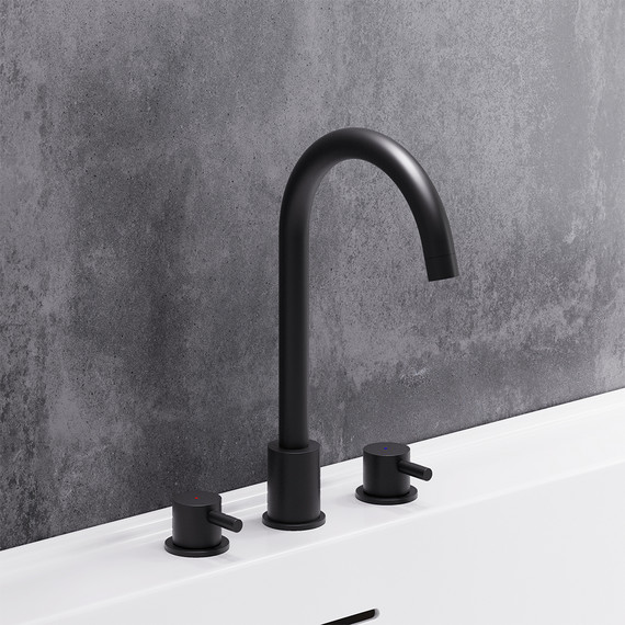 Смеситель для раковины встраиваемый Damixa Scandinavian Pure 360200300, чёрный, Цвет производителя: чёрный - фото 5