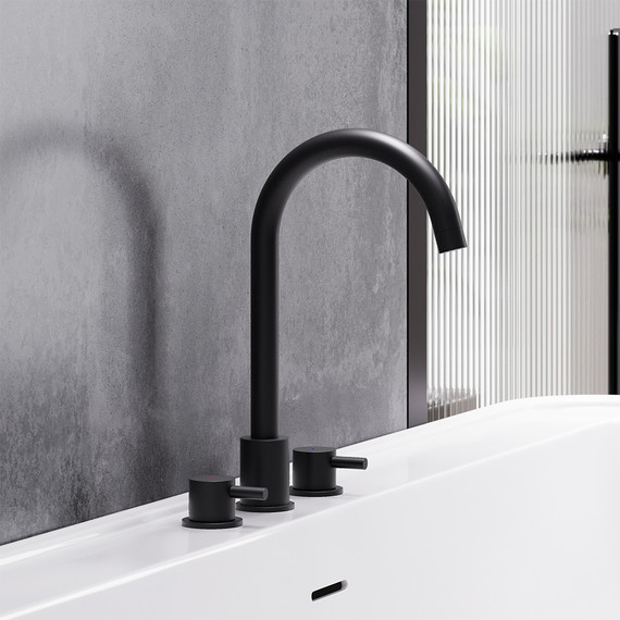 Смеситель для раковины встраиваемый Damixa Scandinavian Pure 360200300, чёрный, Цвет производителя: чёрный - фото 4