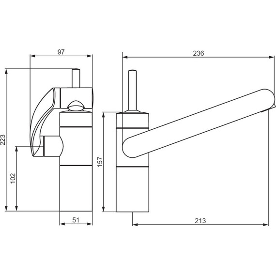 Смеситель для раковины Damixa Arc 290217264, никель, Цвет производителя: никель - фото 5