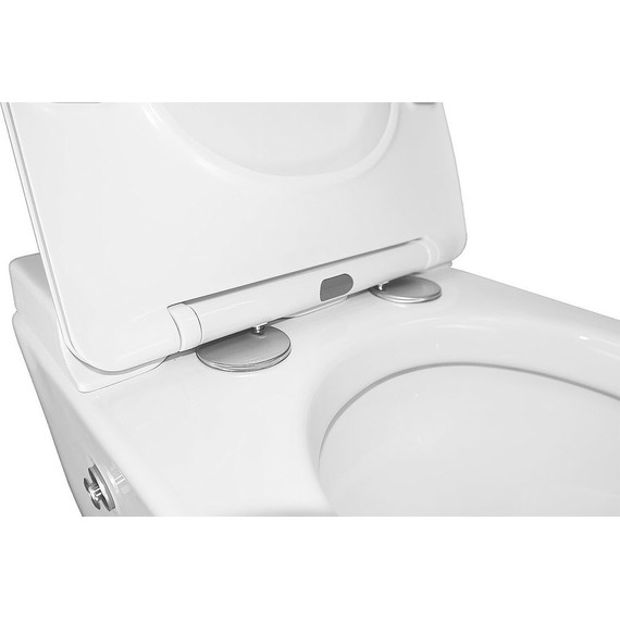 Унитаз подвесной импульсный Azario AZ-101C с тонкой крышкой микролифт (монтажная рама в комплекте) - фото, картинка 6 Унитаз подвесной импульсный Azario AZ-101C с тонкой крышкой микролифт (монтажная рама в комплекте) - фото 6