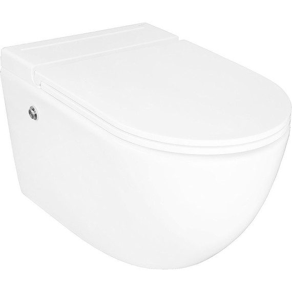 Унитаз подвесной импульсный Azario AZ-102C с тонкой крышкой микролифт (монтажная рама в комплекте) - фото 2