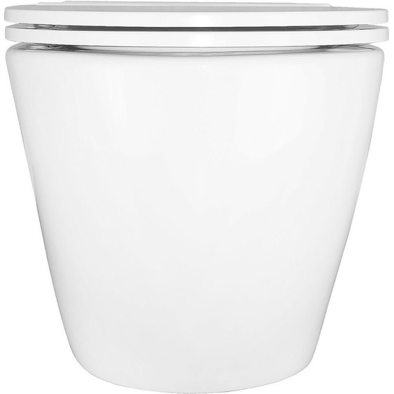 Унитаз подвесной импульсный Azario AZ-102C с тонкой крышкой микролифт (монтажная рама в комплекте) - фото 9