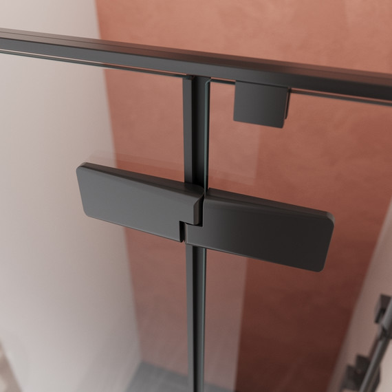 Душевая дверь Cezares 90 см LINER-B-12-90-C-NERO-L, чёрный/прозрачное - фото 3