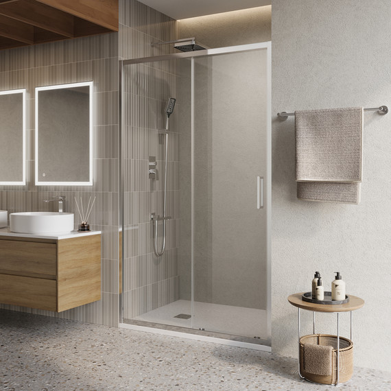 Душевая дверь BelBagno 100 см LUCE-BF-1-100-C-Cr, хром/прозрачное - фото 