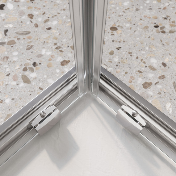 Душевое ограждение BelBagno 80x80 см LUCE-A-2-80-C-Cr, хром/прозрачное - фото 4