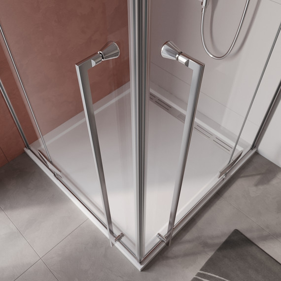 Душевое ограждение Cezares 120x90 см LINER-AH-2-120/90-C-Cr-R, хром/прозрачное - фото 2