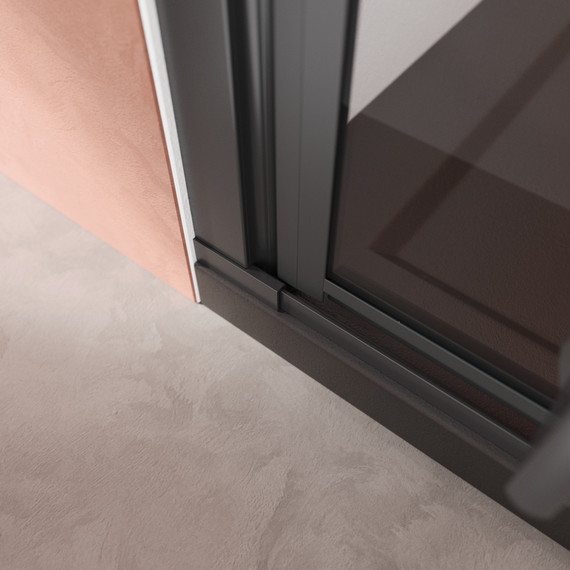 Душевая дверь Cezares 90 см LINER-B-12-90-C-NERO-L, чёрный/прозрачное - фото 5