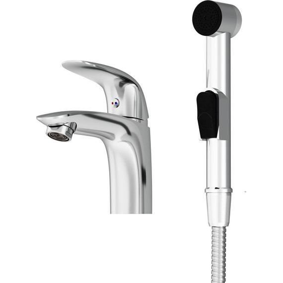 Смеситель для раковины Damixa Eclipse 310300001  с гигиеническим душем - фото 6