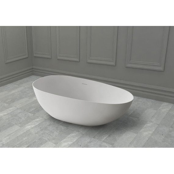 Ванна каменная Abber Stein 170x80 см AS9611-1.7, белый матовый, Размер - мм: 1700х800 - фото 3