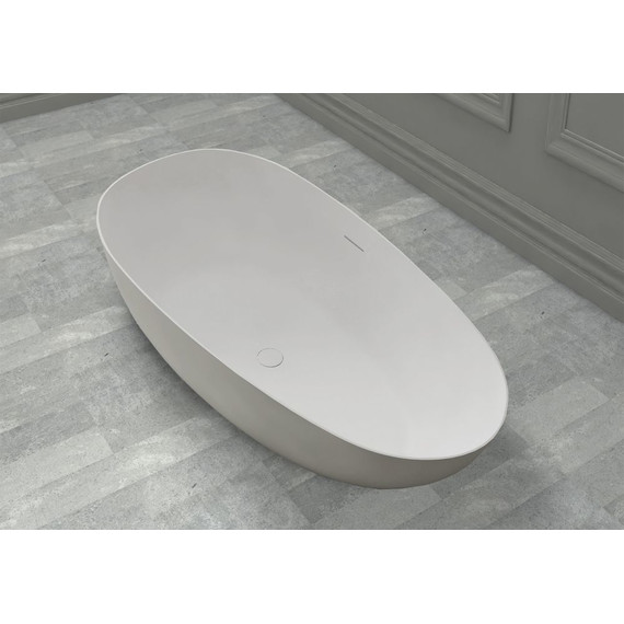 Ванна каменная Abber Stein 170x80 см AS9611-1.7, белый матовый, Размер - мм: 1700х800 - фото 4