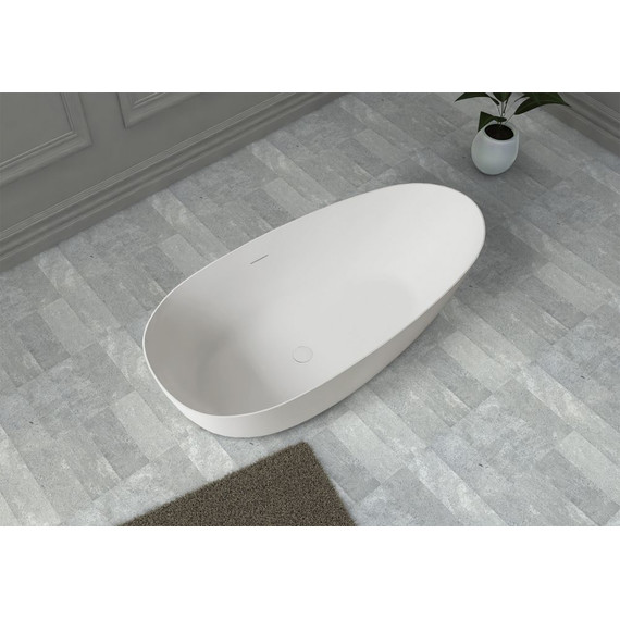 Ванна каменная Abber Stein 170x80 см AS9611-1.7, белый матовый, Размер - мм: 1700х800 - фото 5