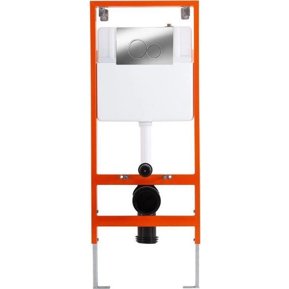 Инсталляция с подвесным унитазом комплект: BelBagno BB097SET.R.CR с подвесным безободковым унитазом Soft-Tor BB084CH-TOR/SC сиденье микролифт, крепление, кнопка смыва хром - фото 3