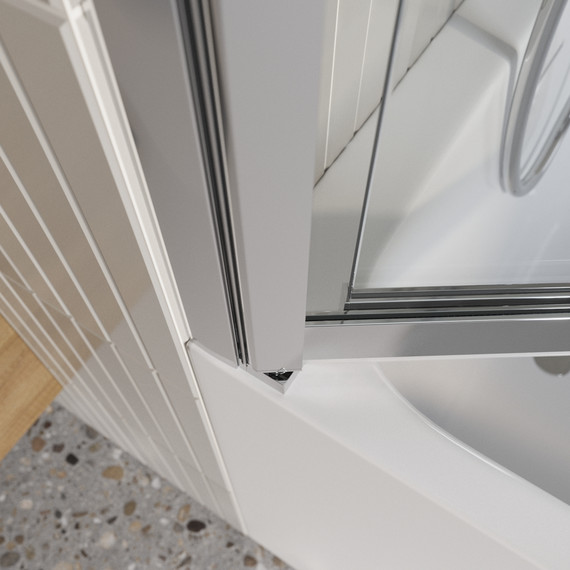 Шторка для ванны BelBagno 80 см LUCE-VF-11-80/145-C-Cr, хром/прозрачное - фото 4