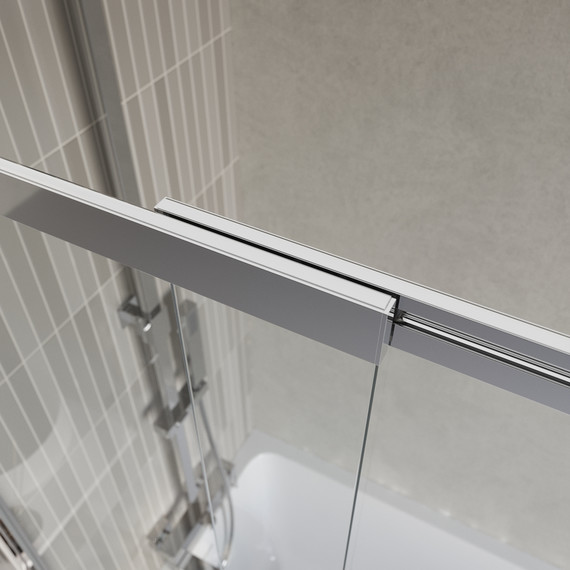 Шторка для ванны BelBagno 90 см LUCE-VF-11-90/145-C-Cr, хром/прозрачное - фото 2