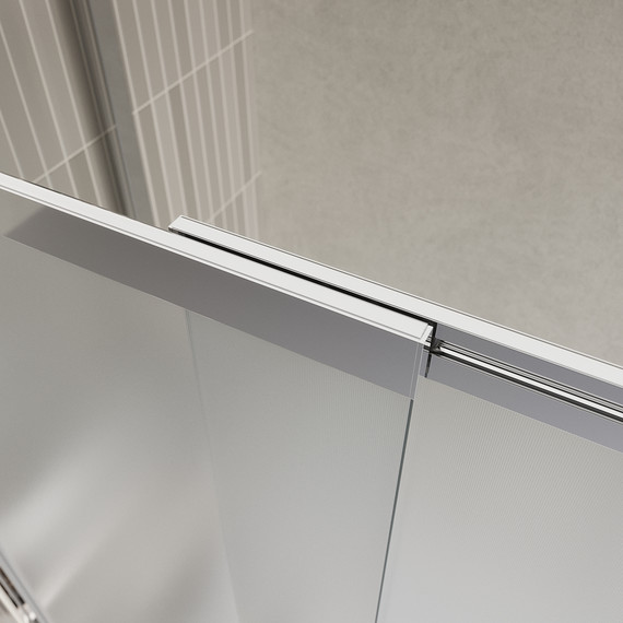 Шторка для ванны BelBagno 90 см LUCE-VF-11-90/145-P-Cr, хром/матовое - фото 2