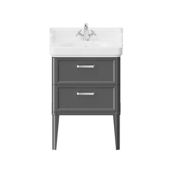 Тумба напольная с раковиной Kerama Marazzi POMPEI 60 см (2 ящика) чёрный - фото 3