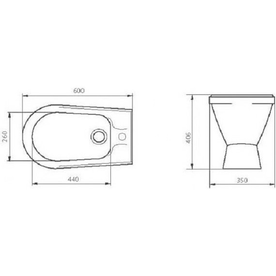 Биде напольное Sanita Самарское BD.FS/Samarsky/C/WHT.G/S1 - фото 2